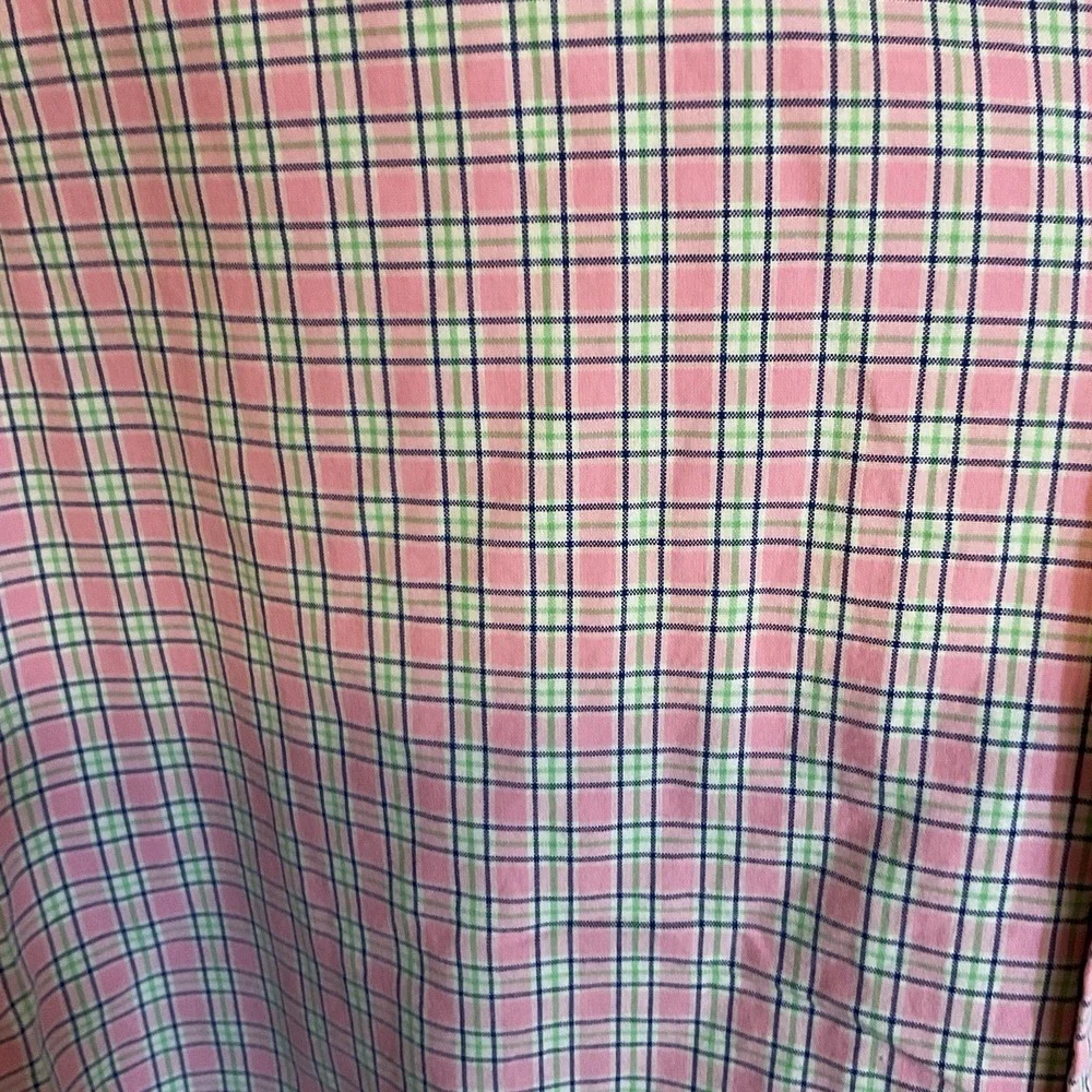 Men's Polo Ralph Lauren Pink/Green/Blue Checked Long‎ Sleeve Button Up Size XL